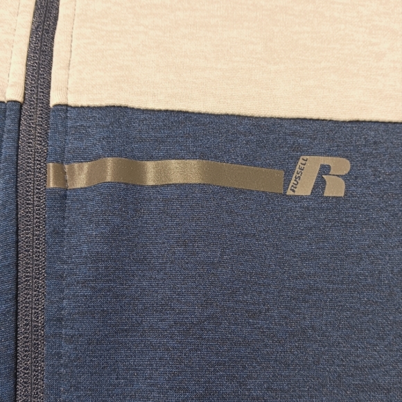 Russell Boy's EUC Zippered Jacket, Dri-Power 360, Size XXL (18), Navy Red & Gray - Picture 6 of 13